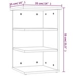 vidaXL Armoire latérale Gris béton 35x35x55 cm Aggloméré