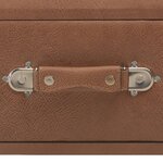 vidaXL Banc avec tiroirs 80 cm Marron foncé Similicuir