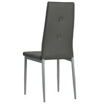 vidaXL Chaises à manger lot de 2 gris similicuir