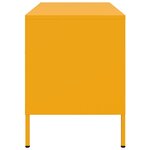 vidaXL Meuble TV jaune moutarde 68x39x50 5 cm acier