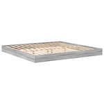 vidaXL Lit bibliothèque Gris Sonoma 200x200 cm en bois reconstitué