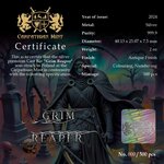 Pièce de monnaie en Argent g 62.2 (2 oz) Millésime 2024 Cast Bar GRIM REAPER