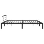 vidaXL Cadre de lit sans matelas noir métal 180x200 cm