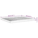 vidaXL Matelas en mousse blanc 160x200 cm 7 zones dureté 20 ILD