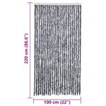 vidaXL Moustiquaire Argenté 100x220 cm Chenille