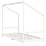 vidaXL Cadre de lit pour enfants blanc 90x190 cm bois de pin massif