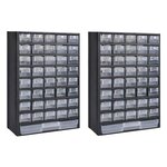 vidaXL Boîte à outils de rangement avec 41 tiroirs 2 Pièces Plastique