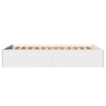 vidaXL Cadre de lit Blanc 140x190 cm bois d'ingénierie