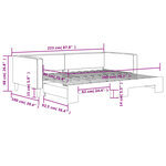 vidaXL Lit de jour avec lit gigogne crème 90x200 cm tissu