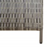 vidaXL Cloison de séparation 5 panneaux gris résine tressée
