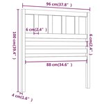 vidaXL Tête de lit 96x4x100 cm Bois massif de pin