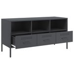 vidaXL Meuble TV anthracite 100 5x39x50 5 cm acier laminé à froid