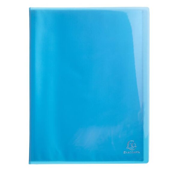 Porte vues Iderama Polypro lisse 60 vues Bleu Clair EXACOMPTA