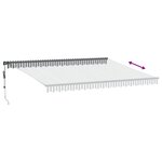 vidaXL Auvent rétractable automatique anthracite et blanc 450x350 cm