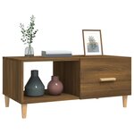vidaXL Table basse chêne marron 89 5x50x40 cm bois d'ingénierie