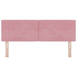 Tête de lit LED vidaXL avec boutons en cristal tuftés rose 72 cm en velours