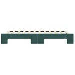 vidaXL Lit de jour avec gigogne sans matelas vert foncé 90x200 cm