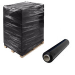 Lot de 2 rouleaux de Film étirable manuel noir 17µ 450mmx300m avec mandrin Ø50mm