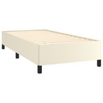 vidaXL Cadre de lit Crème 90x200 cm Similicuir