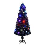 vidaXL Arbre de Noël pré-éclairé avec support 240 cm fibre optique