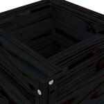 vidaXL Jardinière noir 40x40x78 cm bois massif de pin