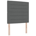 vidaXL Tête de lit Design Lignes Gris foncé 100 cm Tissu