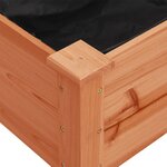 vidaXL Jardinière avec doublure marron 203x53x76 cm bois massif sapin
