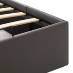vidaXL Cadre de lit à rangement hydraulique Gris Similicuir 160x200 cm