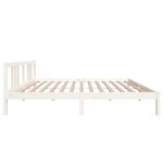 vidaXL Cadre de lit sans matelas blanc bois massif 160x200 cm