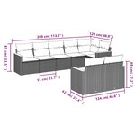 vidaXL Salon de jardin avec coussins 8Pièces mélange beige résine tressée