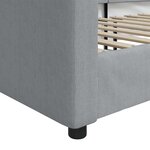 vidaXL Lit de repos sans matelas gris clair 90x190 cm tissu
