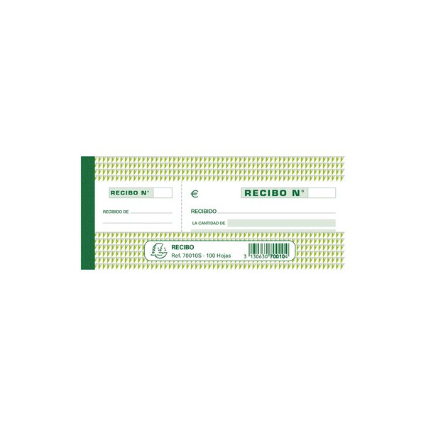 Lot De 100 Feuilles De Quittance 90 X 210 Mm (en Langue Espagnole) - X 10 - Exacompta