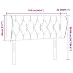 vidaXL Tête de lit avec oreilles Bleu 103x23x78/88 cm Tissu
