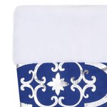 vidaXL Jupe de sapin de Noël de luxe avec chaussette Bleu 122 cm Tissu