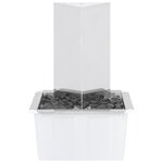 vidaXL Fontaine de jardin et pompe Acier inoxydable 76 cm Triangulaire