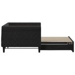 vidaXL Lit de jour avec gigogne sans matelas noir 90x200 cm