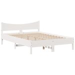 vidaXL Cadre de lit avec tête de lit blanc 120x200 cm bois pin massif