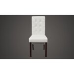vidaXL Chaises à manger lot de 4 blanc similicuir