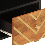 vidaXL Meuble TV marron et noir 70x33 5x46 cm bois massif de manguier