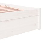 vidaXL Cadre de lit sans matelas blanc bois massif 140x200 cm