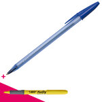 Bte 50 Stylo Bille CRISTAL SOFT Pte Moyenne 1,2 mm, Easy Glide Beu BIC