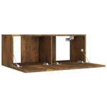 vidaXL Ensemble de meubles TV 4 Pièces Chêne fumé Bois d'ingénierie
