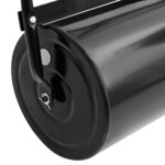 vidaXL Rouleau à gazon de jardin avec poignée noir 63 L fer et acier