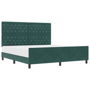 Cadre de lit vidaXL en vert foncé  180x200 cm  velours