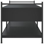 vidaXL Table basse noir 99x50x50 cm bois d'ingénierie