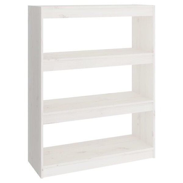 vidaXL Bibliothèque/Séparateur de pièce Blanc 80x30x103 5cm Pin massif