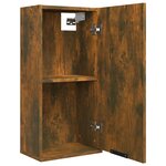vidaXL Armoire de salle de bain murale Chêne fumé 32x20x67 cm