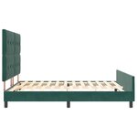 vidaXL Cadre de Lit Vert Foncé 180x200 cm Velours