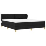 Lit à ressort vidaXL avec matelas Noir 180x200 cm Tissu