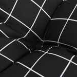 vidaXL Coussins de chaise lot de 6 carreaux noir 40x40x7 cm tissu